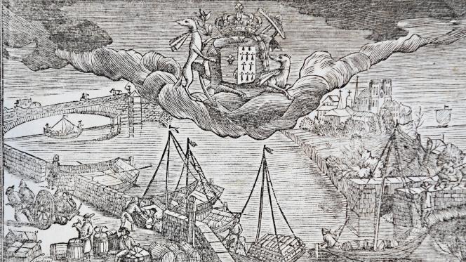 Gravure représentant le blason de la Bretagne