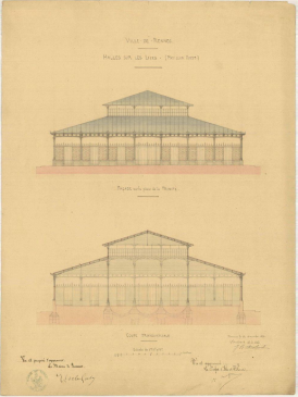 Plan du pavillon ouest des Halles Martenot