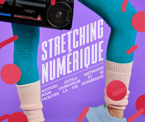 stretching numérique affiche violette